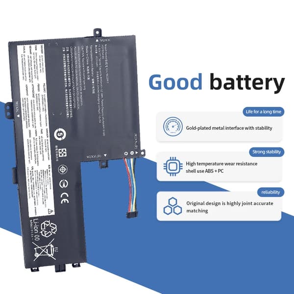Erstatningsbatteri til bærbar computer, 4535mAh kapacitet, kompatibel med Lenovo Ideapad,L18C3PF7 4535mAh, 4001 - 5000 MAh
