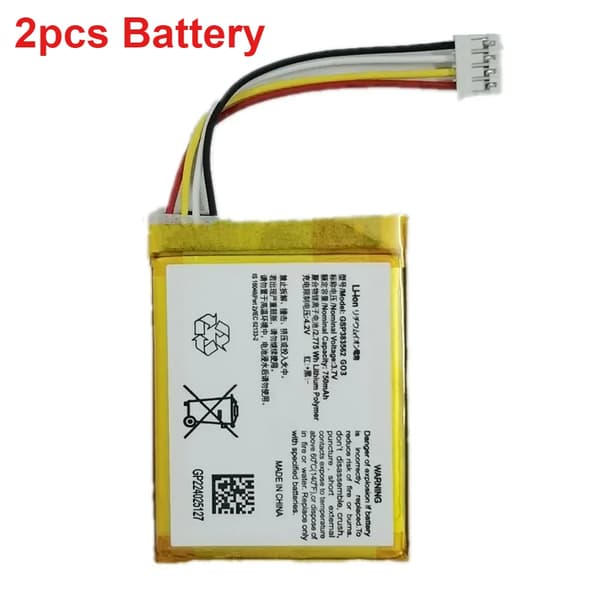 Batteri til JBL Go 3, 3000mAh kapacitet, CE-certificeret,Kun 2 stk. batteri