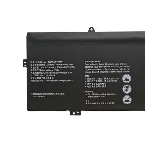 HB4593R1ECW Laptopbatteri, Hög kapacitet 7565mAh, Pålitlig 7.6V spänning, Certifierat säkert