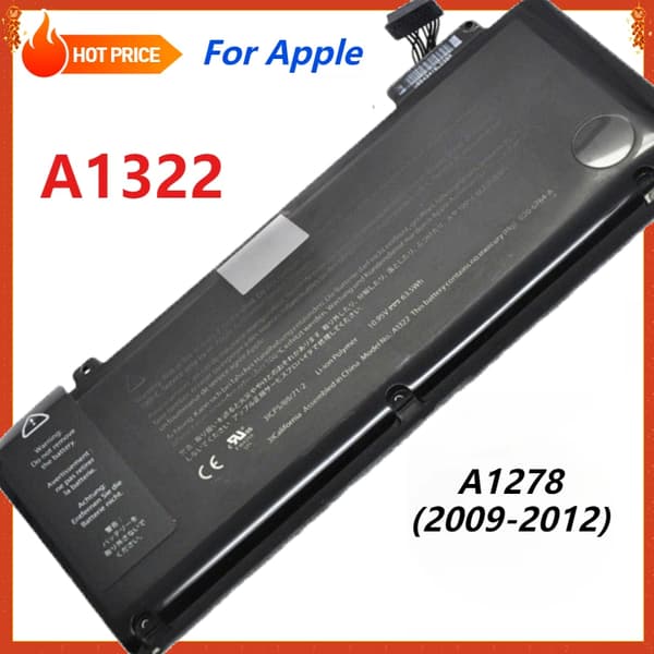 A1322 Laptopbatteri, 63,5WH kapacitet, 10,95V spænding, 6 celler