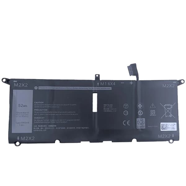 DXGH8 Laptopbatteri, 4 celler, 7.6V spænding,DXGH8, 6500 mah