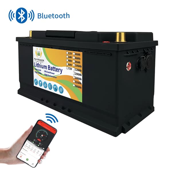 12V 100Ah Lifepo4 Batteri, Høj Effektivitet, Bluetooth Aktiveret,12v 100Ah 352