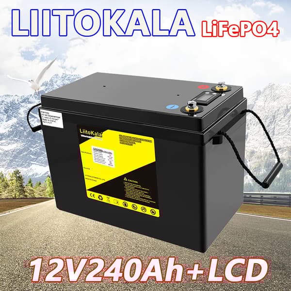 LiFePO4-akku, 12V nimellisjännite, pitkä käyttöikä,12.8V240Ah(Näyttö)