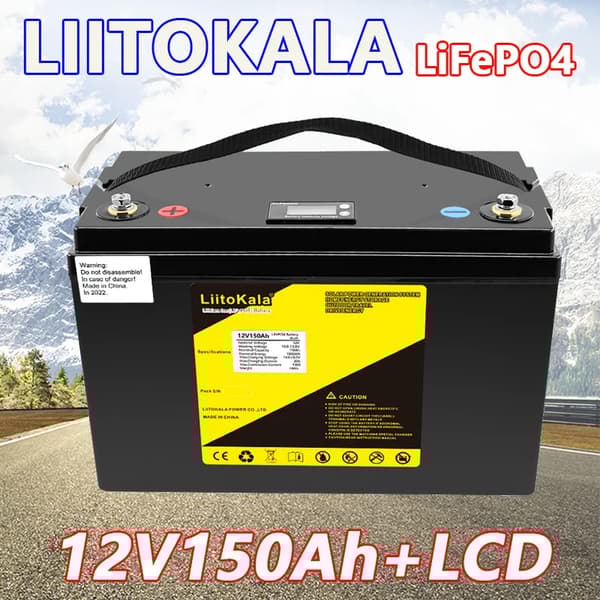 LiFePO4 batteripakke, 12V nominelt spænding, lang cykluslevetid,12.8V150Ah(LCD)