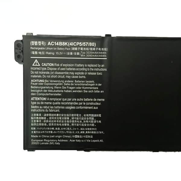 Ny bärbar datorbatteri, 15.2V spänning, 48Wh kapacitet, Li-Polymer typ