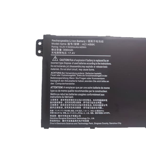 AC14B8K-batteri, 3220mAh kapacitet, kompatibelt med Acer Nitro- och Aspire-serierna,AC14B8K 3220mAh