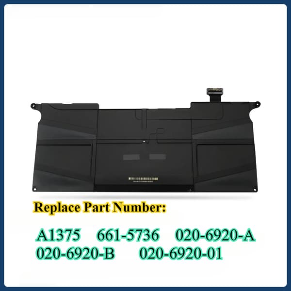 Laptopbatteri til MacBook Air 11" A1370, 7.3V Li-Ion, Nem installation