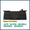 Miniatyrbillede 3 af 5: Laptopbatteri til MacBook Air 11" A1370, 7.3V Li-Ion, Nem installation