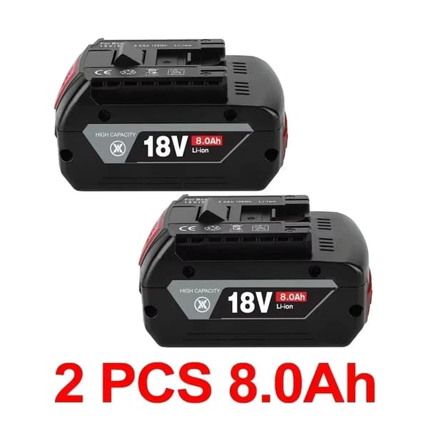 Bosch 18V Ersättningsbatteri, Finns i 6.0Ah, 8.0Ah, 10.0Ah,18V, BS-18V 8AhX2