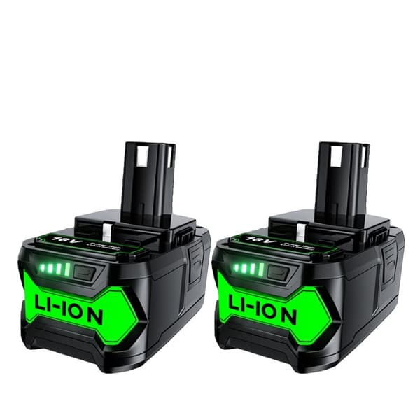 Li-ion-batteri, 6000mAh kapacitet, kompatibel med Ryobi P108,2 st 6000mAh