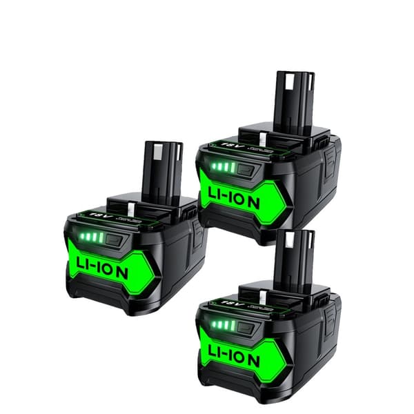 Li-ion-batteri, 6000mAh kapacitet, kompatibel med Ryobi P108,3 stycken 6000mAh