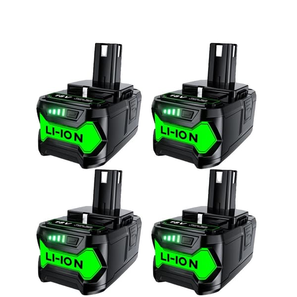 Li-ion-batteri, 6000mAh kapacitet, kompatibel med Ryobi P108,4 stycken 6000mAh