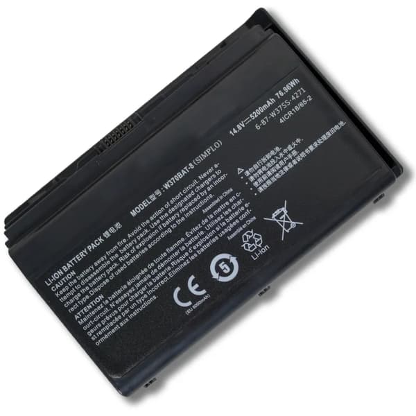 Kannettavan tietokoneen akku, 14.8V jännite, CE-sertifioitu, Li-Ion-teknologia,W370BAT-8