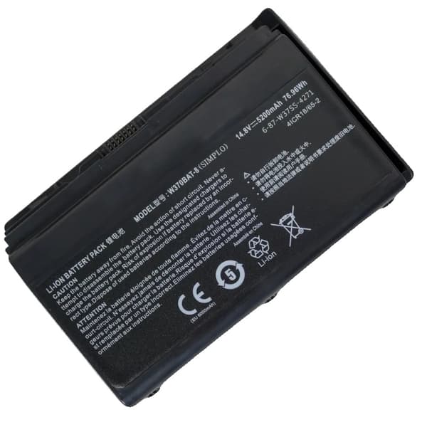 Kannettavan tietokoneen akku, 14.8V jännite, CE-sertifioitu, Li-Ion-teknologia,W370BAT-8