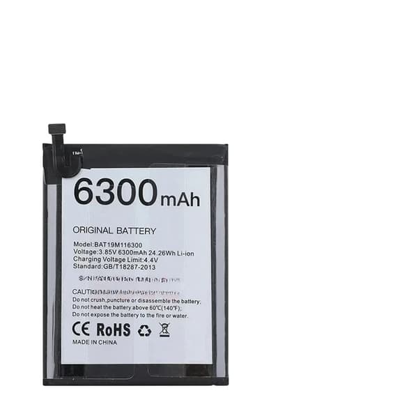 Doogee Vaihtobatterit, 6350mAh Kapasiteetti, 12000mAh Vaihtoehto,BAT19M116300