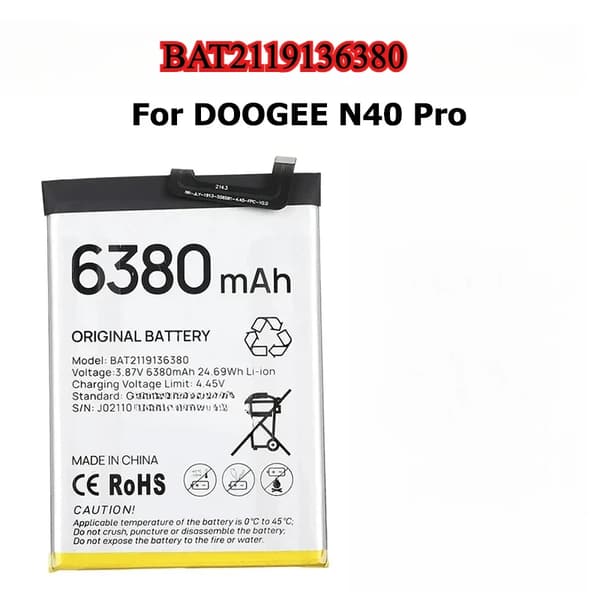 Doogee Erstatningsbatterier, 6350mAh kapacitet, 12000mAh mulighed,BAT2119136380