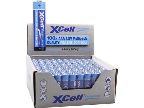 XCell AAA-batteri Alkali-mangan 1.5 V 100 stk