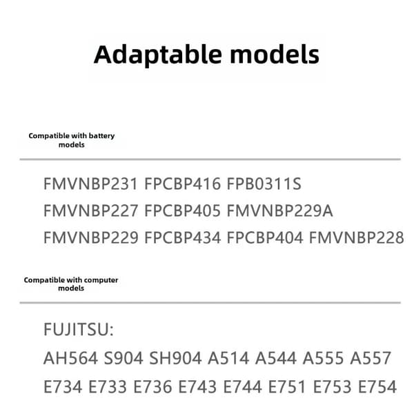 Fujitsu Erstatningsbatteri, 10.8V Spænding, 4400mAh Kapacitet, Sikker & Certificeret