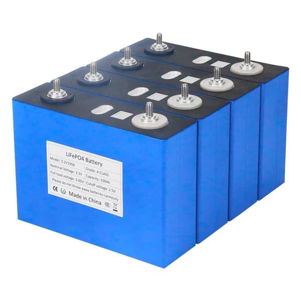 4PCS Lifepo4 Batteri, 100Ah Kapacitet, 10000+ Cyklusser,4 stk.