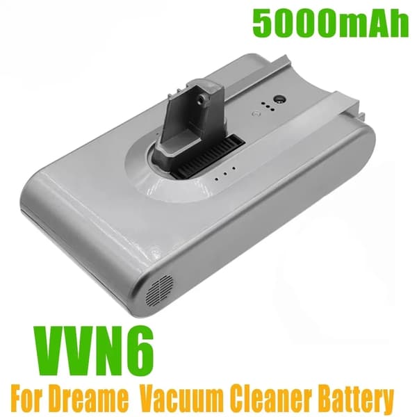 Erstatningsbatteri til Dreame støvsugere, 5000mAh, nem installation,VVN6-5000mAh