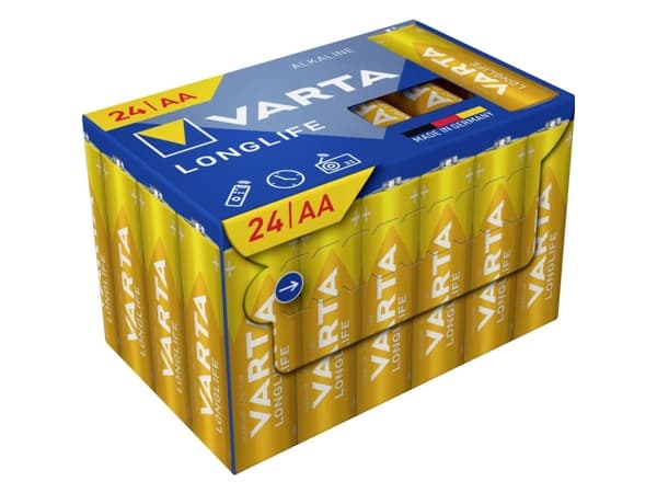 Varta VARTA Longlife AA Cube Pack24 AA-paristo Alkali-mangaani 1,5 V 24 kappaletta