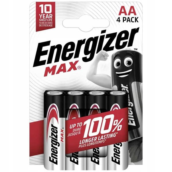 Energizer MAX AA LR6 Alkaliske Batterier 4 stk.