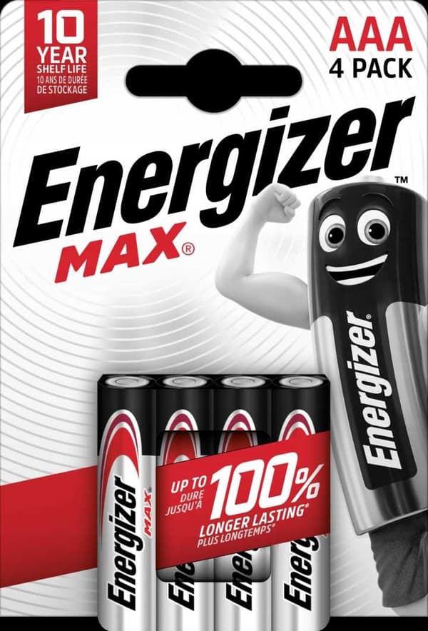 Energizer MAX AAA LR3 Alkaline Batteri 4 stk.