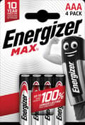 Miniatyrbillede 1 af 2: Energizer MAX AAA LR3 Alkaline Batteri 4 stk.