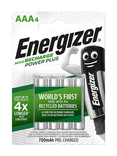 Energizer Power Plus AAA LR03 batterier 4 stk.