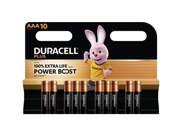 Duracell AAA-batteri Plus Power Boost Alkali-mangan 1.5 V 10 stk