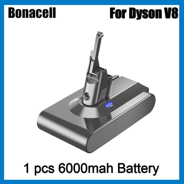 V8 Erstatningsbatteri, 6000mAh Kapacitet, Kompatibel med Flere Modeller,21.6V, SÆT1