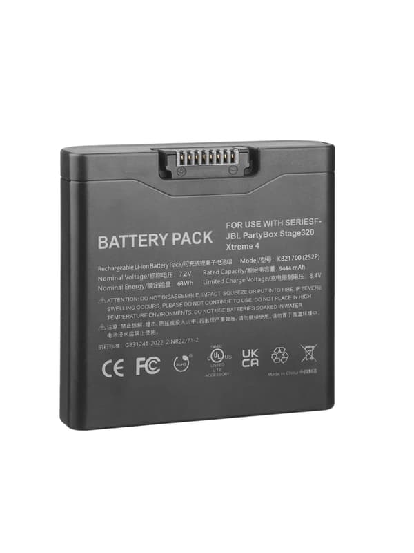 Kaiuttimen akku, 10000mAh kapasiteetti, 7.4V jännite,JBL Xtreme 4:lle