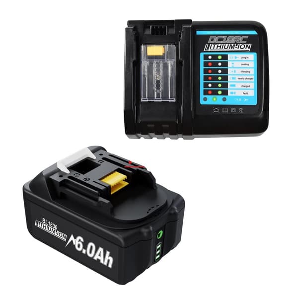 Laddningsbart verktygsbatteri, 18V spänning, 6.0Ah kapacitet,1 batteri 1laddare