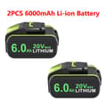 Miniatyrbild 2 av 2: Worx 20V Litium-Ion Batteri, 6000mAh Kapacitet, Kompatibel med WA3551, WA3553,2ST 6000mAh