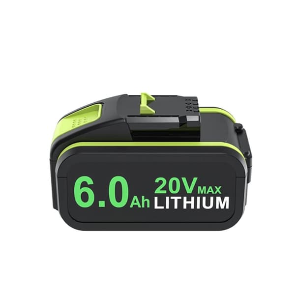 Worx 20V Lithium-Ion Batteri, 6000mAh Kapacitet, Kompatibel med WA3551, WA3553,1STK 6000mAh