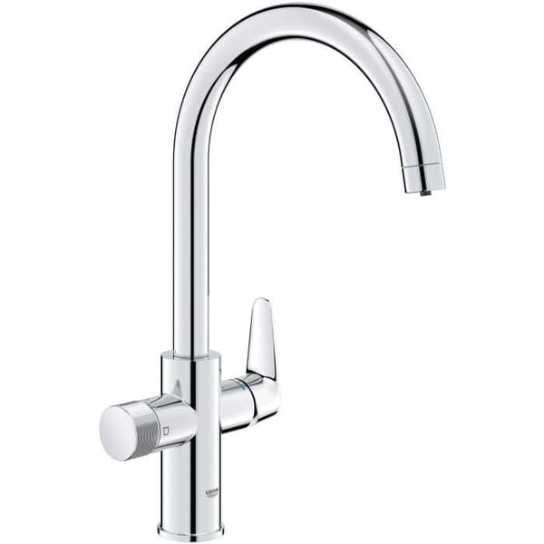 Køkkenfilterarmatur - Krom - Vandfiltrering - Høj C-formet tud - 150° svingbar - GROHE Blue Pure StartCurve - 30592000
