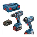 Miniatyrbild 1 av 4: BOSCH GSR 18V-28 Borr- och skruvdragarsats + GDR 18V-160 Slagskruvdragare + 2 x 4,0 Ah Batterier - L 06019G5107