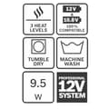 Miniatyrbild 5 av 5: Bosch Professional GHH 12+18V XA + GAA 12V-21 Värmejacka (utan batteri eller laddare) Storlek 2XL - 06188000EU