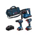 Miniatyrbillede 1 af 2: KOMBINASJONSSÆT MED 3 VÆRKTØJER 18V: GSR 18V-55 + GDX 18V-200 + GBH 18V-22 + ProCORE18V 3x4.0Ah