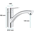Miniatyrbillede 3 af 6: GROHE - Etgrebs håndvaskarmatur