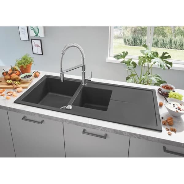 Grohe Get køkkenarmatur, 2 dyser monocomande armatur, hane med professionel udtrækbar bruser, 30361000