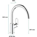 Miniatyrbillede 3 af 6: GROHE - Etgrebs håndvaskarmatur