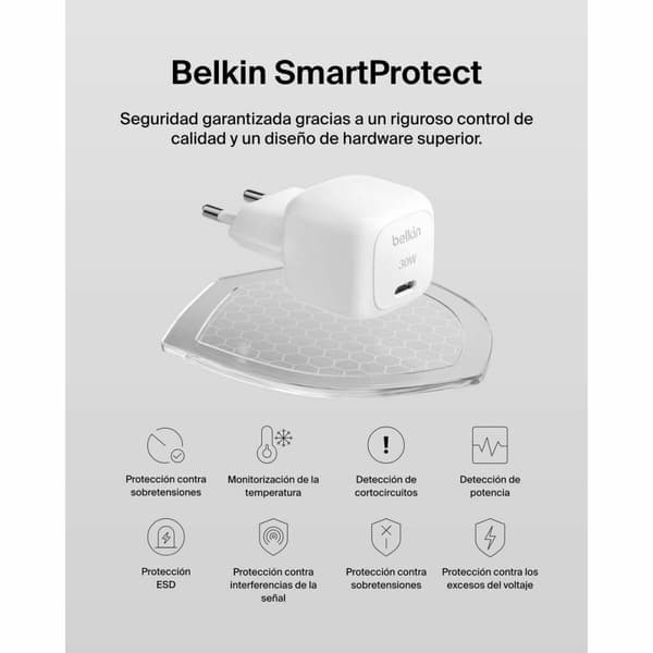 Kabel Lightning Belkin WCA008KQWH Vit 30 W