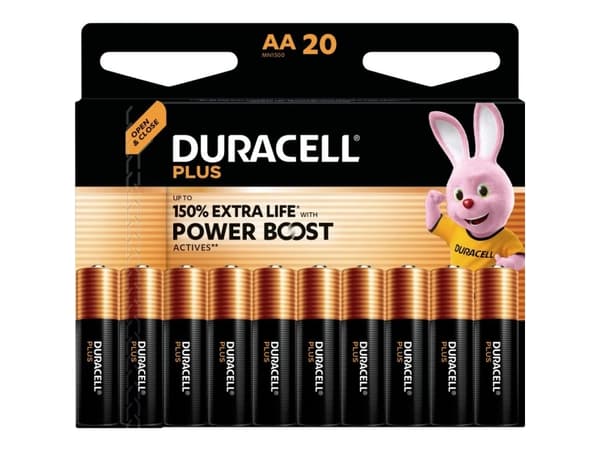 Duracell Plus Power Boost AA-batteri 1.5 V 20 stk