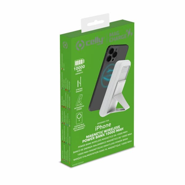 Powerbank Celly MAGPB10000WH Hvid