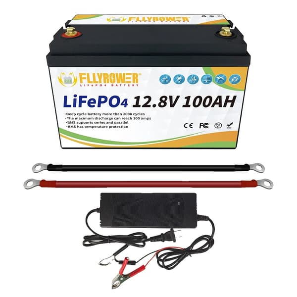 LiFePO4-batteri, 12,8V nominelt spænding, 100Ah kapacitet,12v 100Ah 332mm