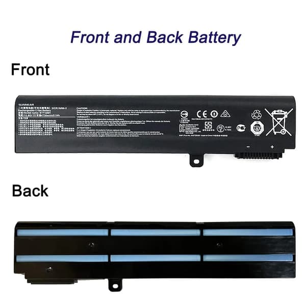 Laptopbatteri, 10,86V spænding, 51WH kapacitet,BTY-M6H 10.86V 51WH
