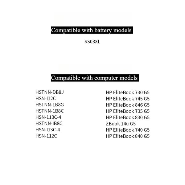 Laptopbatteri, SS03XL 4330mAh, 11.55V,SS03XL 4330mAh