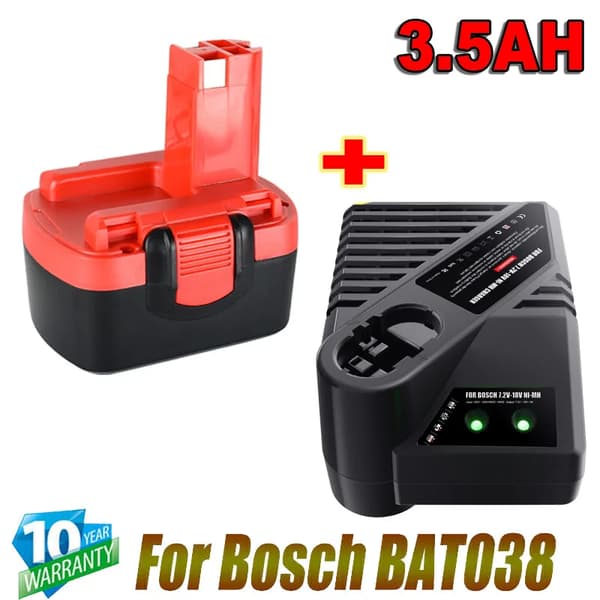 BAT038 Akun Vaihto, 14.4V Jännite, 3500mAh Kapasiteetti,1 akkulaturi