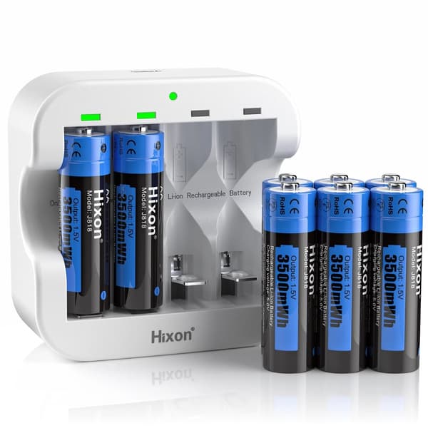 AA Li-ion genopladeligt batteri, 3500mWh kapacitet, smart hurtigopladning,1,5V, 8PC AA oplader